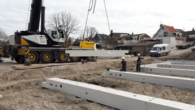 Montage prefab fundering